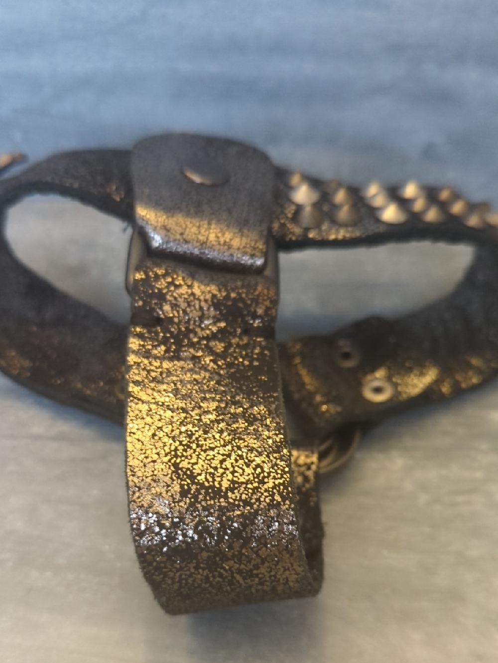 Boot Straps Skull And Rhinestone.Adjustable. - Picture 4 of 5